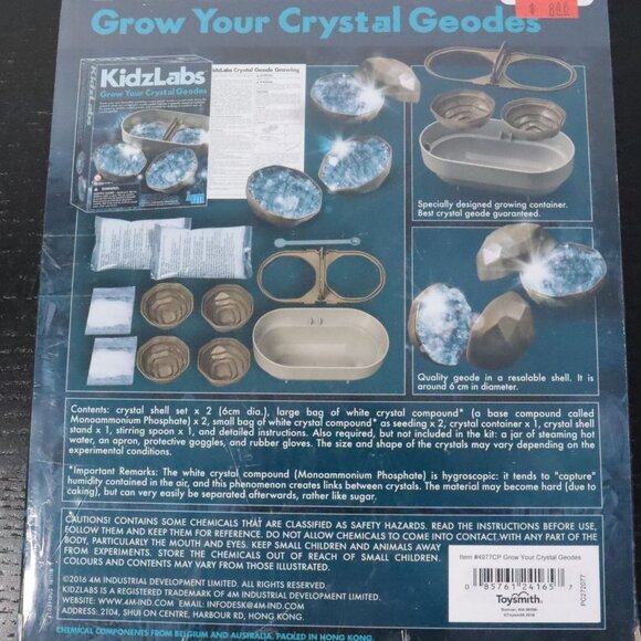 2pc Bundle Lot KidzLabs Geode Art & Science of Crystal Growing Experimental Kits - Picture 4 of 9